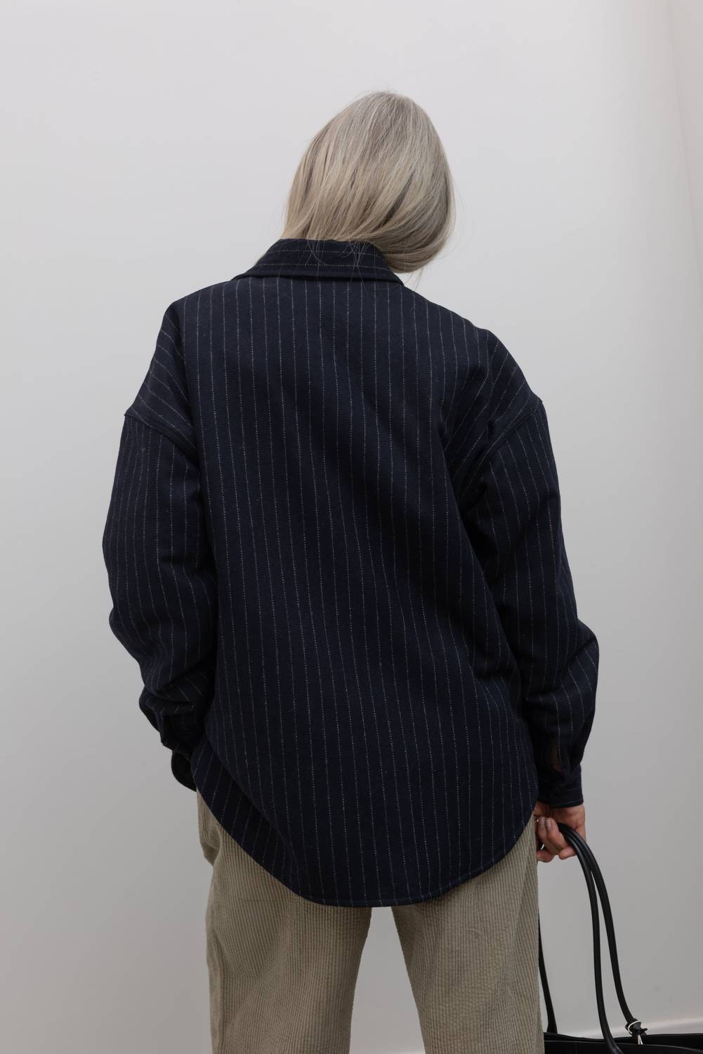 Collective - Wool Stripe Quilted Oversized Jacket