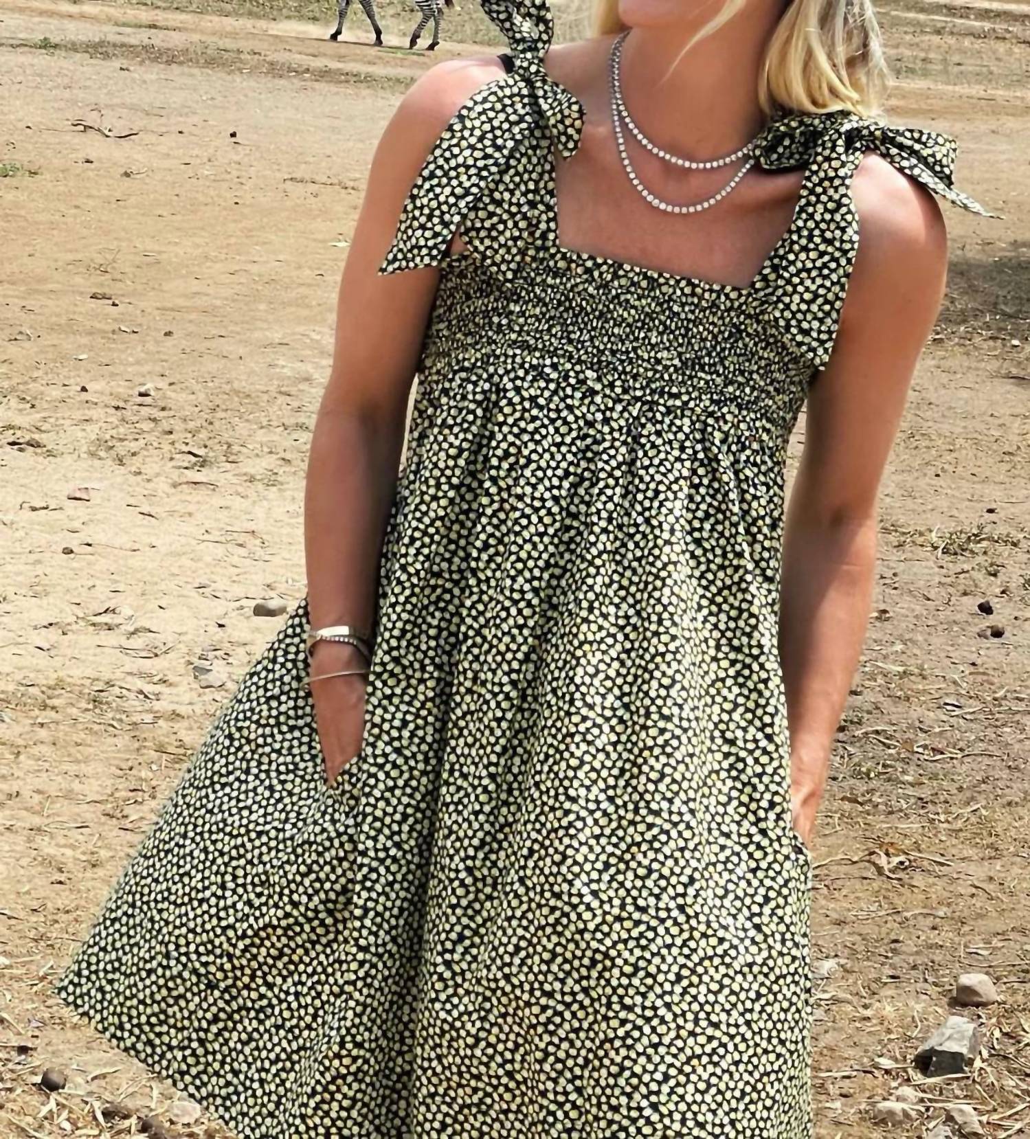 Buru - Lemon Tie Strap Dress