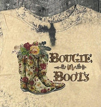 Bratti Mati - Infant Toddler Bougie In Boots Washed Tee
