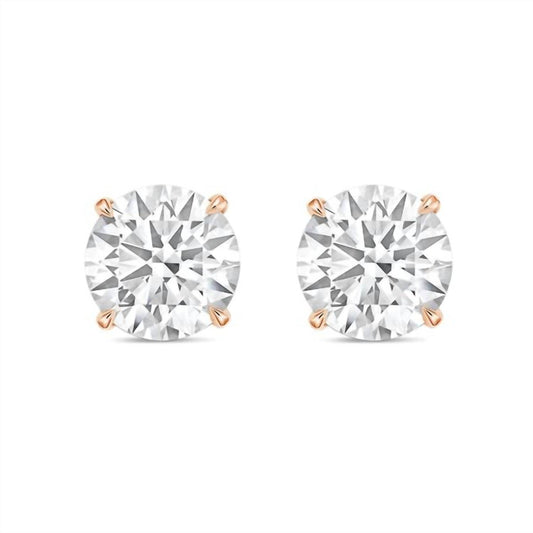 Diana M Jewels - 2.00 Cts Round Lab Diamond Stud Earrings