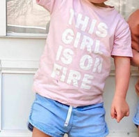 Bella + Canvas - Girl's This Girl Is On Fire Summer Tee