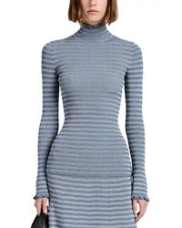 Proenza Schouler Phyllis Turtleneck Knit Top in slate - women's sweater
