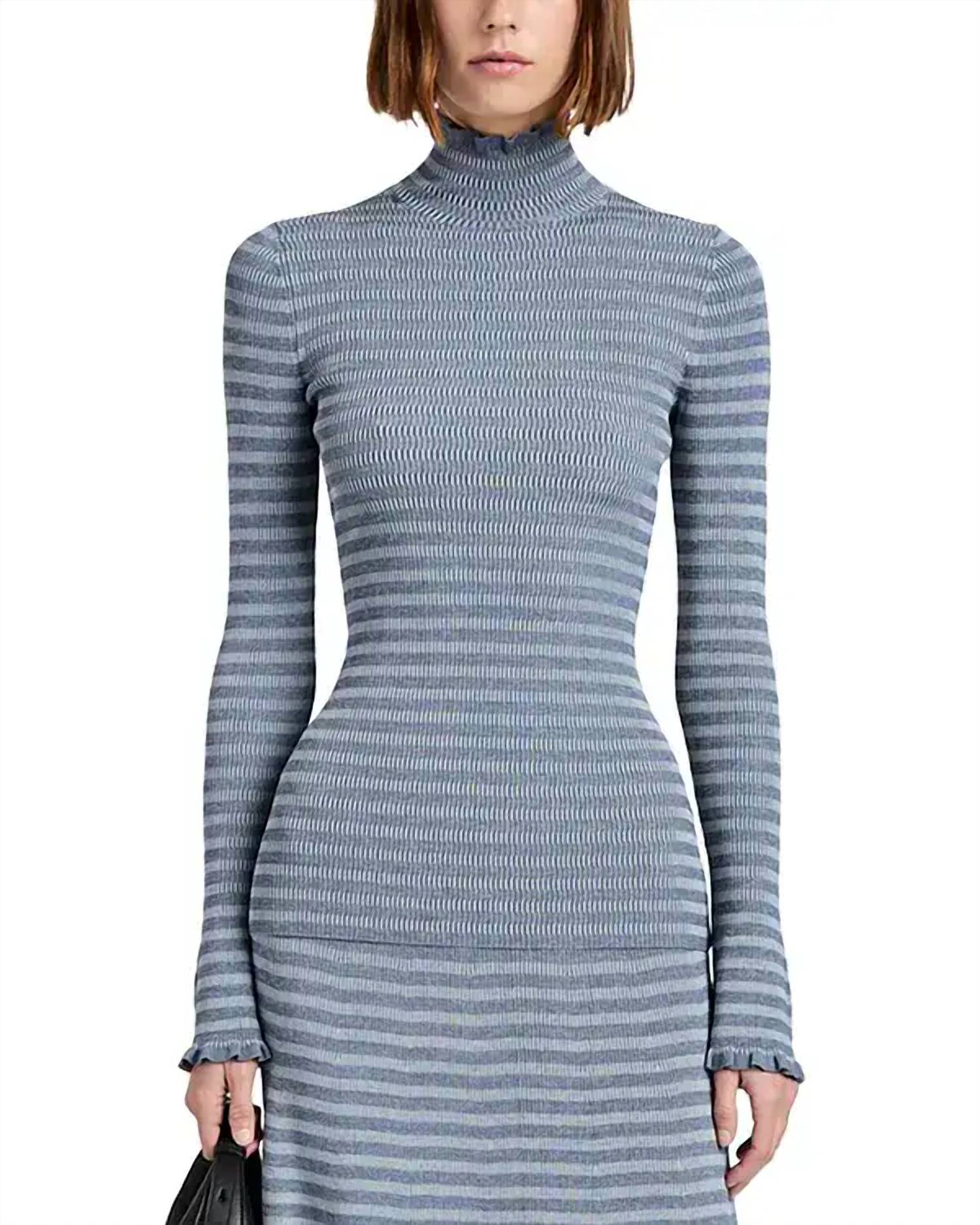 Proenza Schouler Phyllis Turtleneck Knit Top in slate - women's sweater