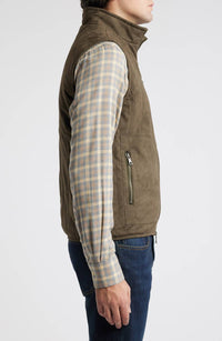 Scott Barber - Men's Faux Suede Puffer Vest