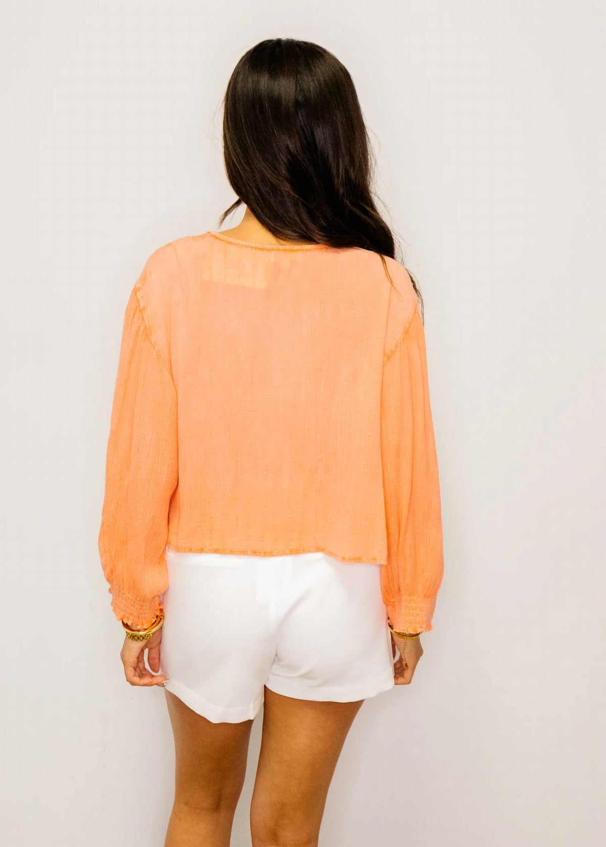 Pol - Embroidered Long Sleeve Top