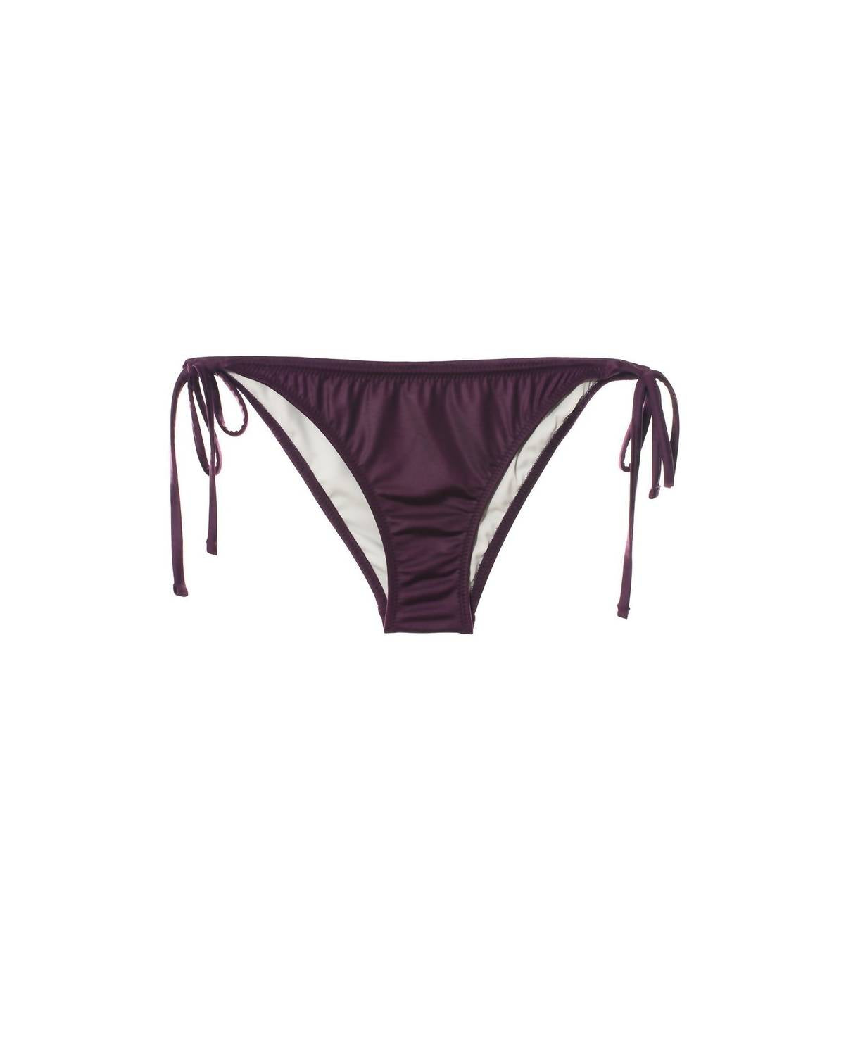 SOLID & STRIPED Iris Bottom in eggplant - women's swimwear - detail view