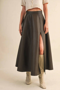 Klesis - Leather Midi Skirt