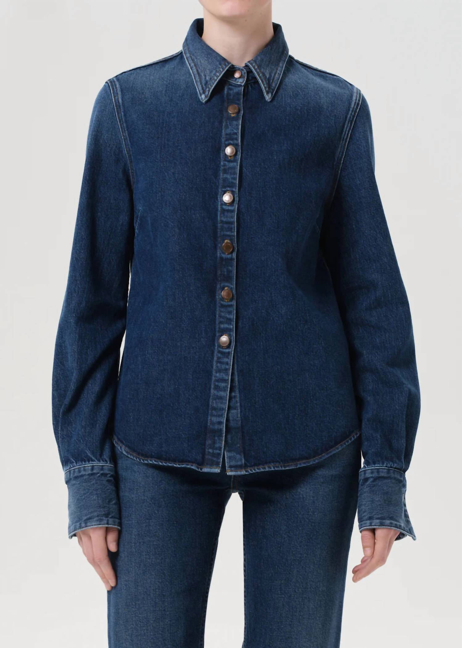 Agolde - Talia Long Sleeve Denim Shirt