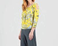 Clara Sun Woo - Open Shoulder Blouson Waist Top