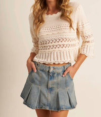John + Jenn - Silver Knit Sweater
