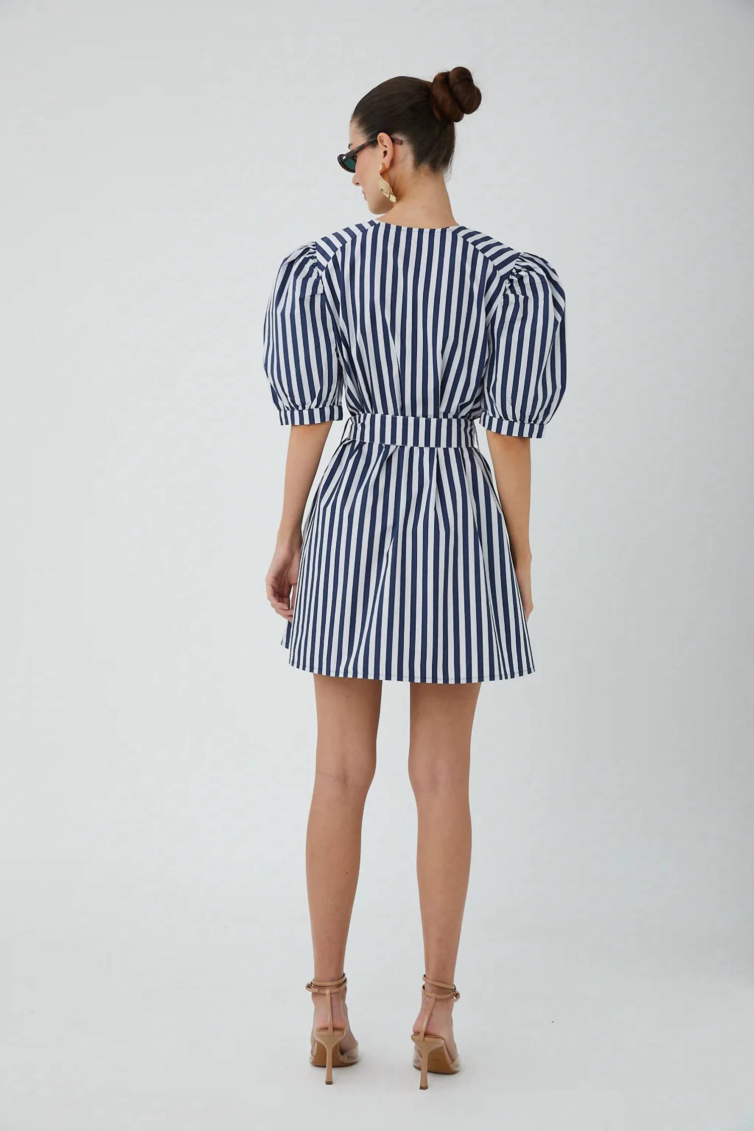 Js71 - Dion Stripe Belt Dress