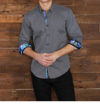 Eight X - Checkered Long Sleeve Shirt With Colorful Trim