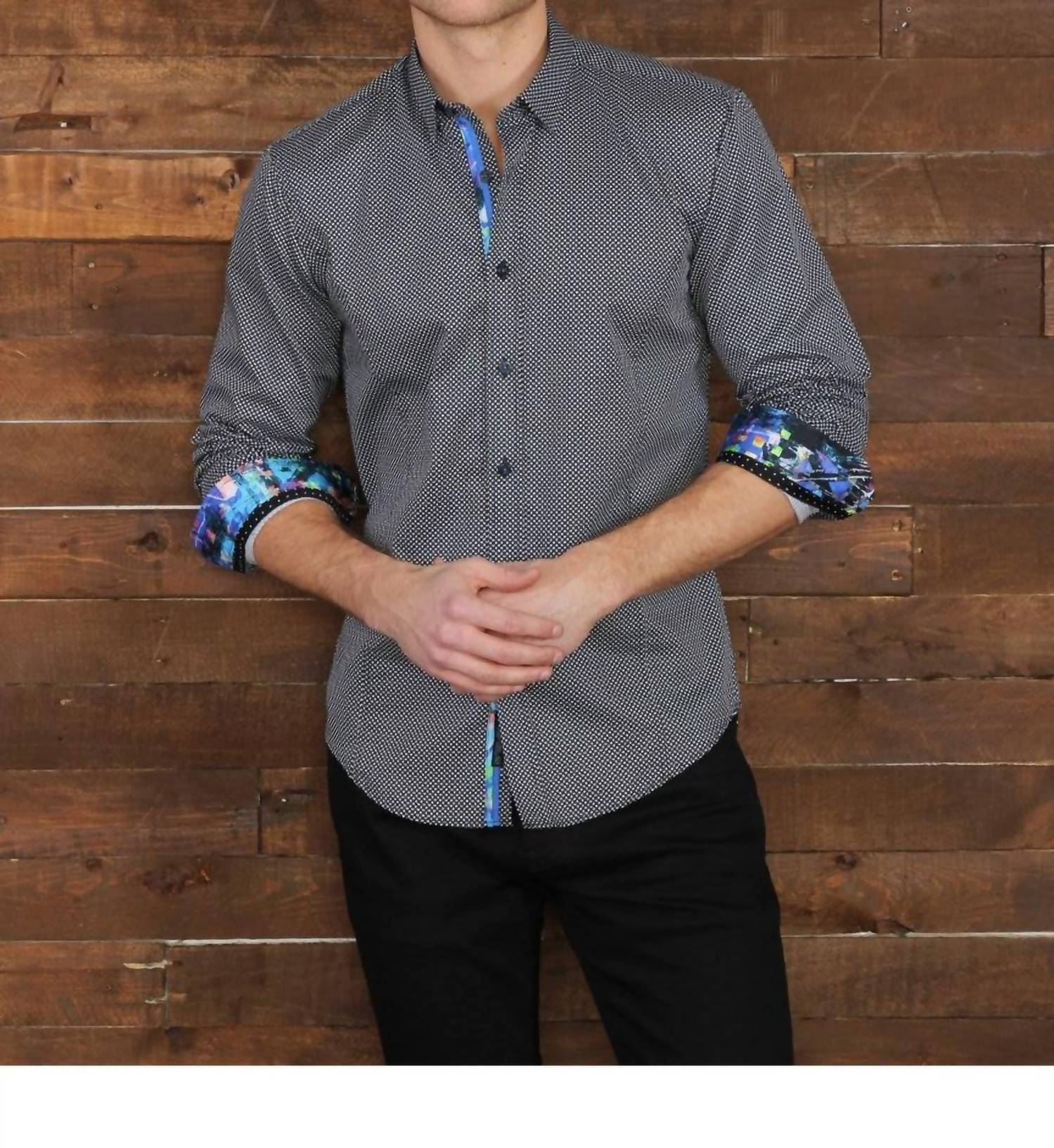 Eight X - Checkered Long Sleeve Shirt With Colorful Trim
