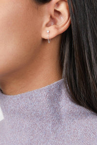 PLANT GEMSTONE CHAIN STUD