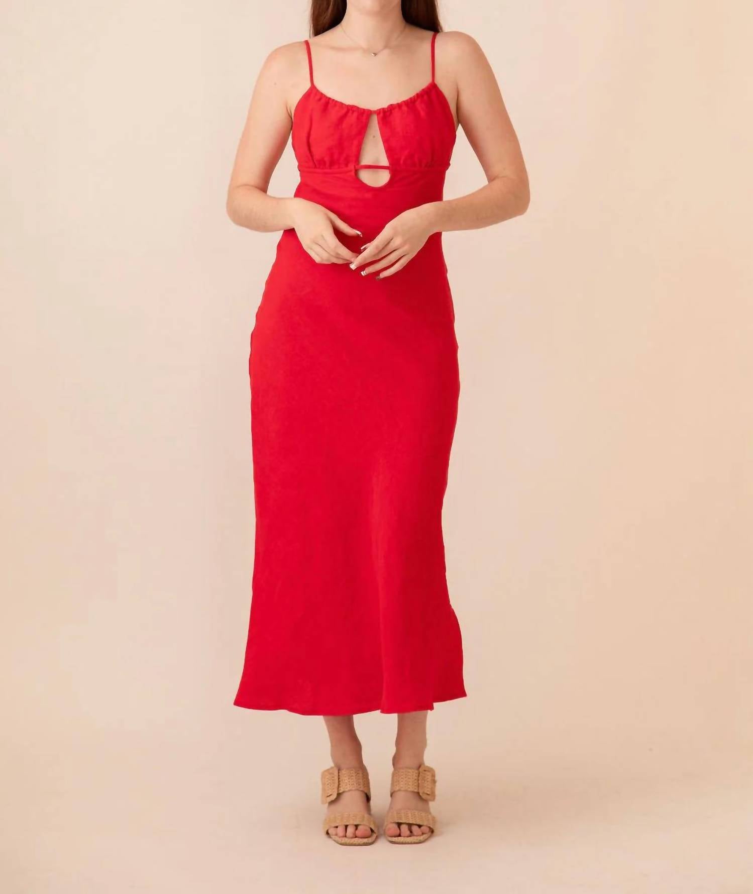 Olivaceous - Katerina Linen Dress