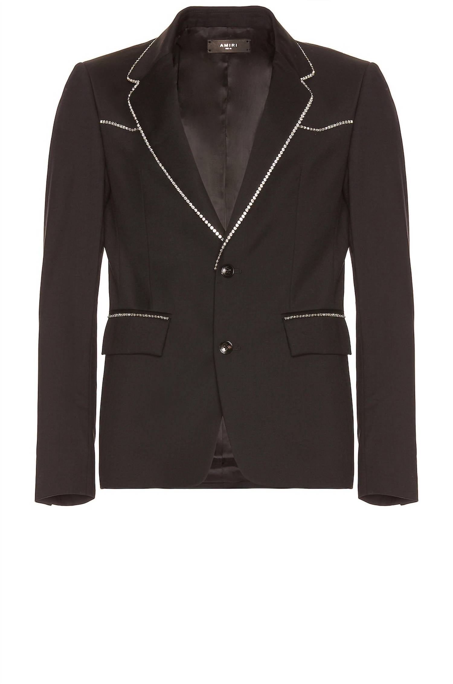 Amiri - Crystal Trim Single Breast Jacket