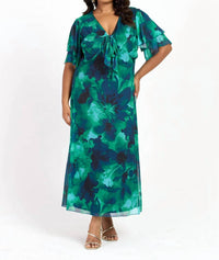 Fashion Szn Curve - Flutter Sleeve Dress - Plus