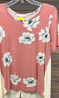 Potter'S Pot - Women's Floral Button Back Blouse