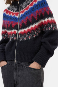 CLOSED Women's Jacquard Cardigan in cosmic grey - women's cardigan - view 5