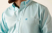 ARIAT Team Logo Twill Shirt in light aqua - men's shirt - alternate view