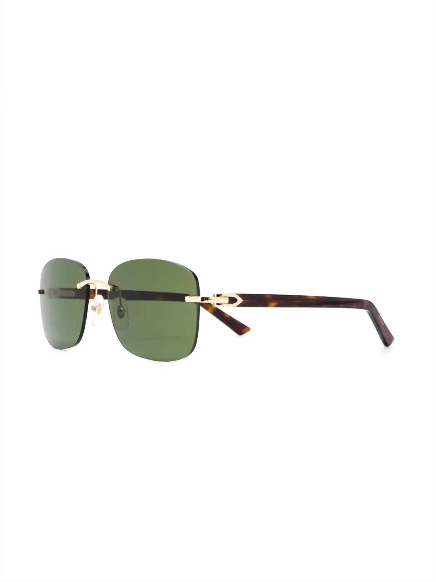 Cartier - Rimless Rectangle Non Polarized Sunglasses- Ct227s - 002