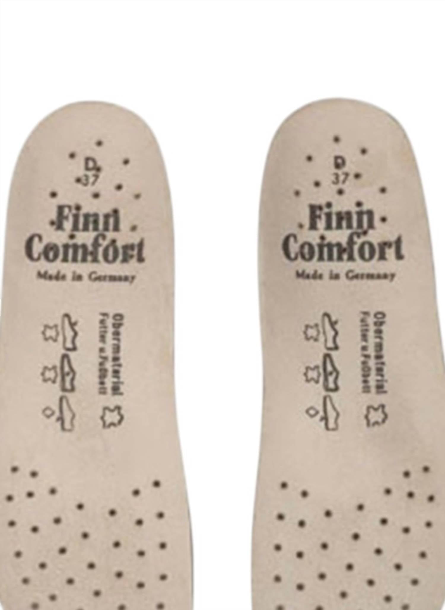 Finn Comfort Women's Classic Flat Perforated Insole in beige - women's shoe - detail view