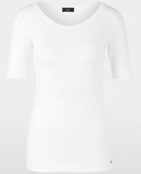 Marc Cain - Round-collar shirt with short sleeves
