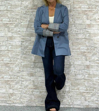 Hiddenbrand - The Clean Cut-structured Blazer With Pattern Cuff