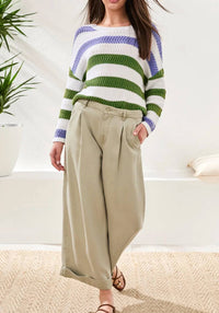 Tribal - Brooke Pleated Wide Leg Pants With Cuffs