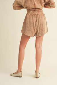 Miou Muse - Anais Double Gauze Relaxed High Waisted Shorts