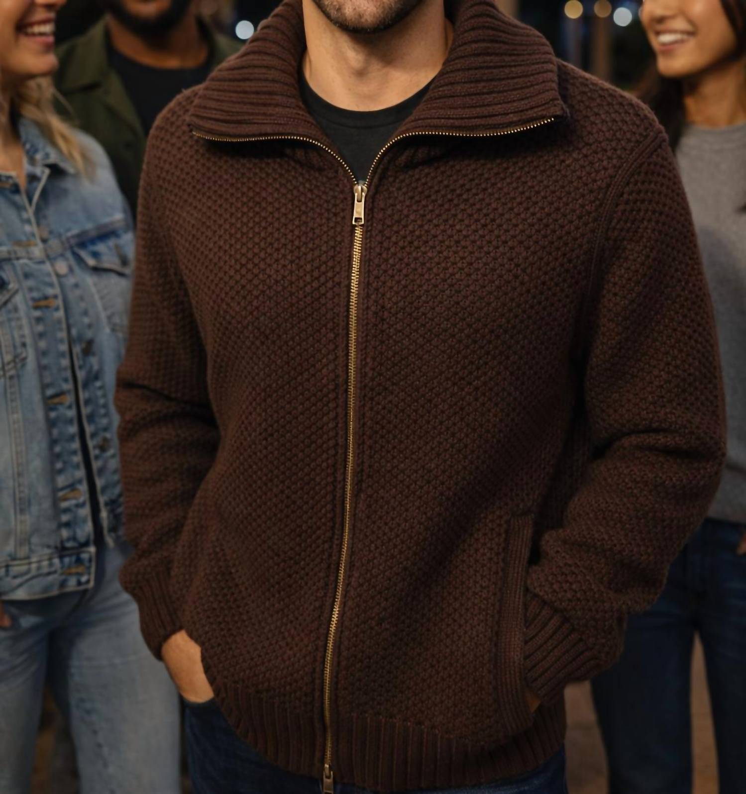 The Normal Brand - Waffle Sweater Jacket
