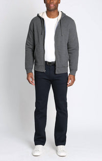Jachs New York - Recycled Jacquard Sherpa Lined Full Zip Hoodie