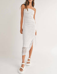 Sage The Label - Fresh Air Side Ruched Tube Midi Dress