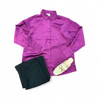 Before You Women's Smooth Elegance Satin Top in orchid - women's blouse - alternate view