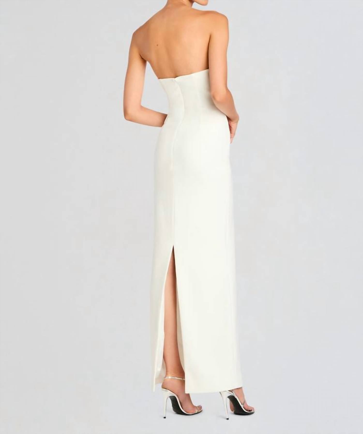 RETROFETE Embellished Jessalyn Dress in white silver - women's dress - detail view