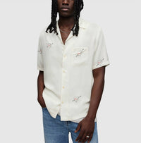 Allsaints - Bow Short Sleeve Button Up Shirt