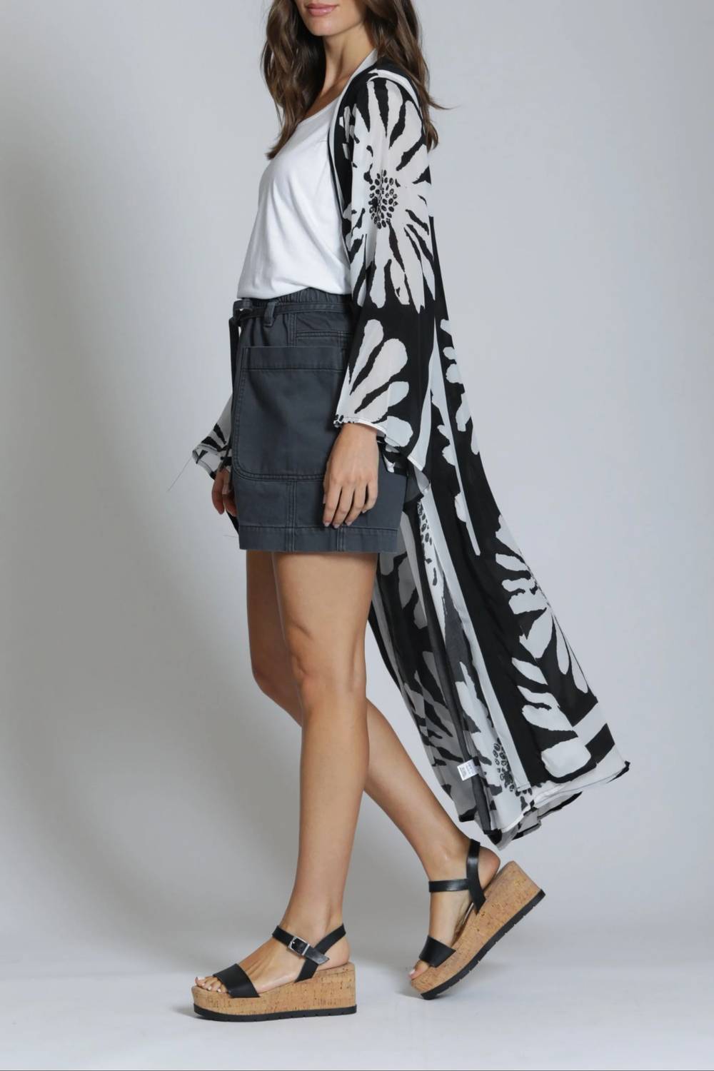 Apny - Belted Long Kimono Robe