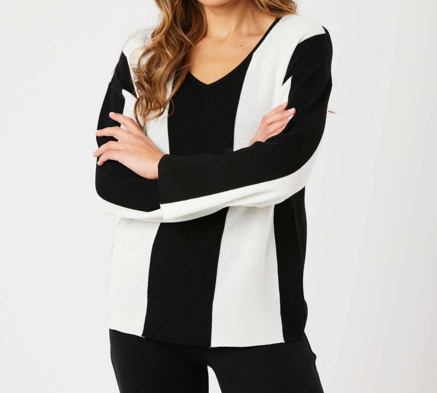 Angel Apparel - V-Neck Ribbed Sweater