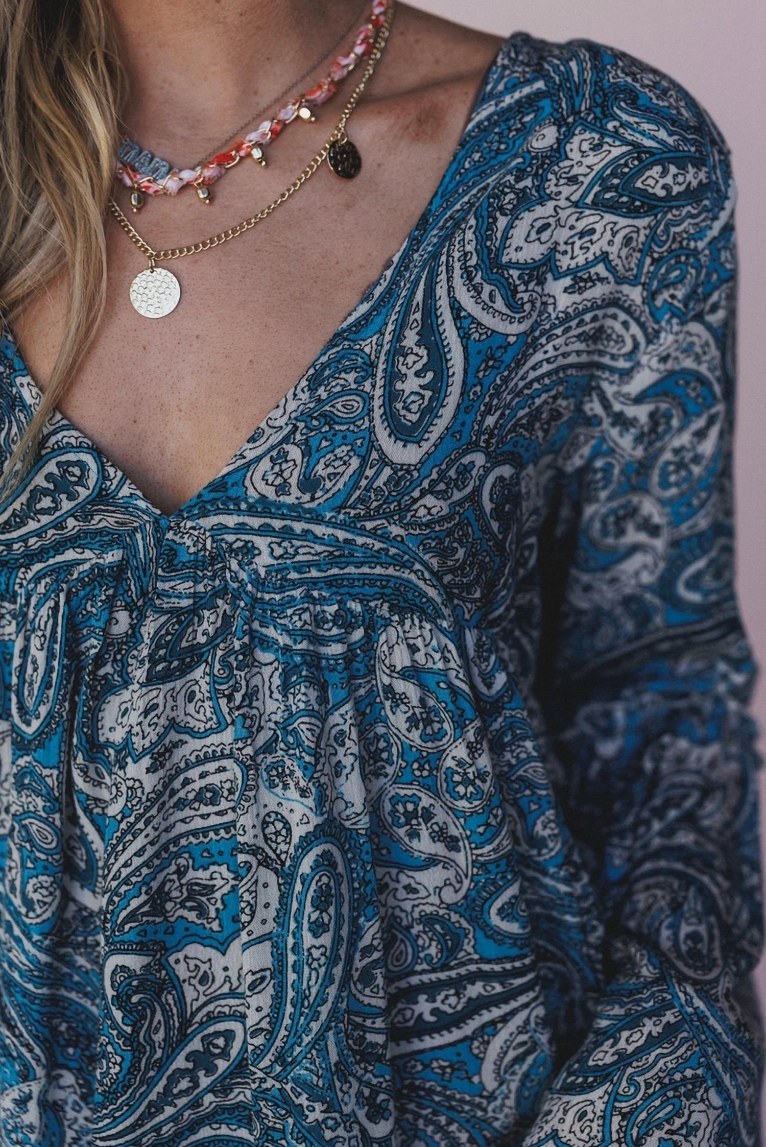 Three Bird Nest - Brea Paisley Print Top
