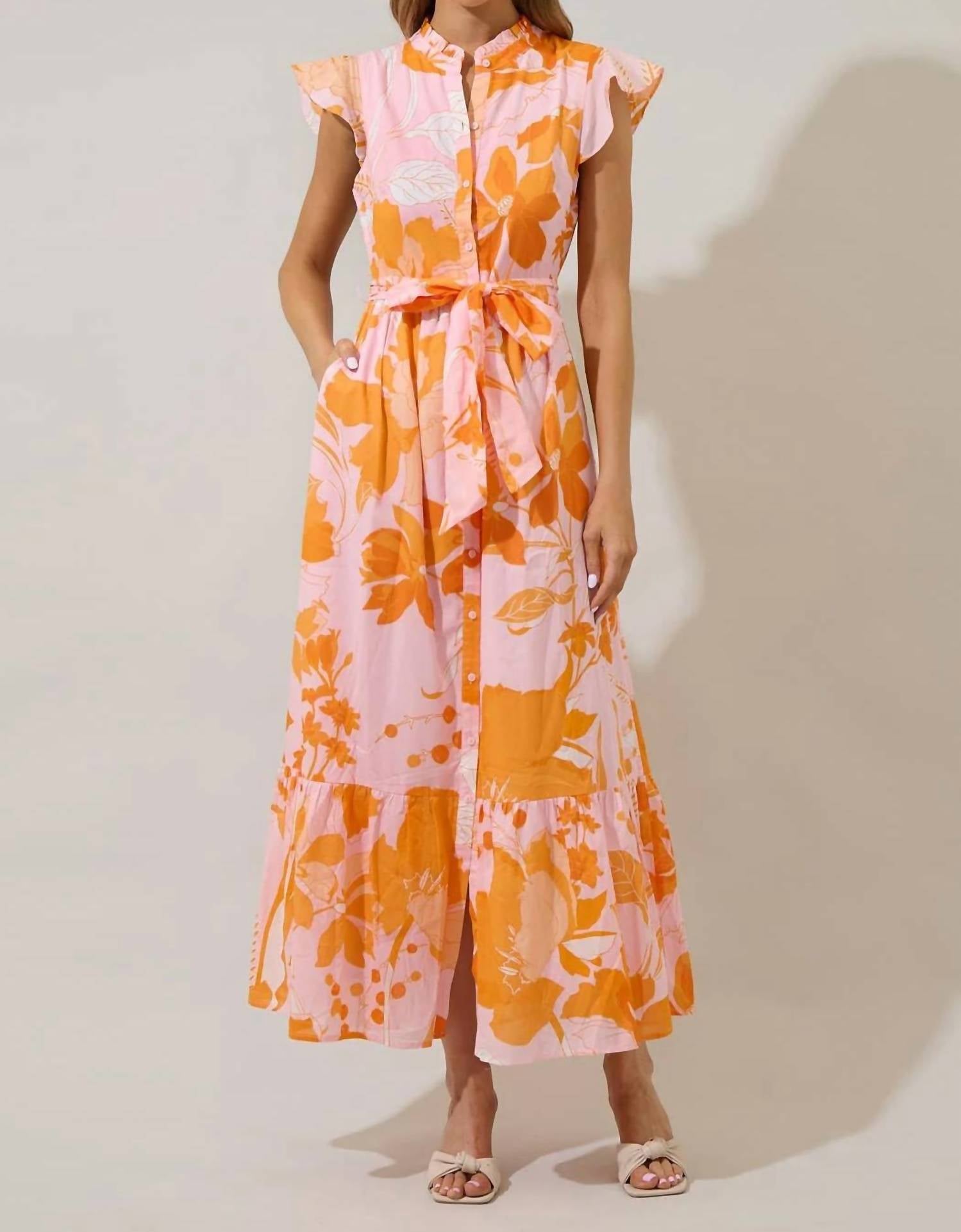 Sugarlips - Riah Button Down Maxi Dress