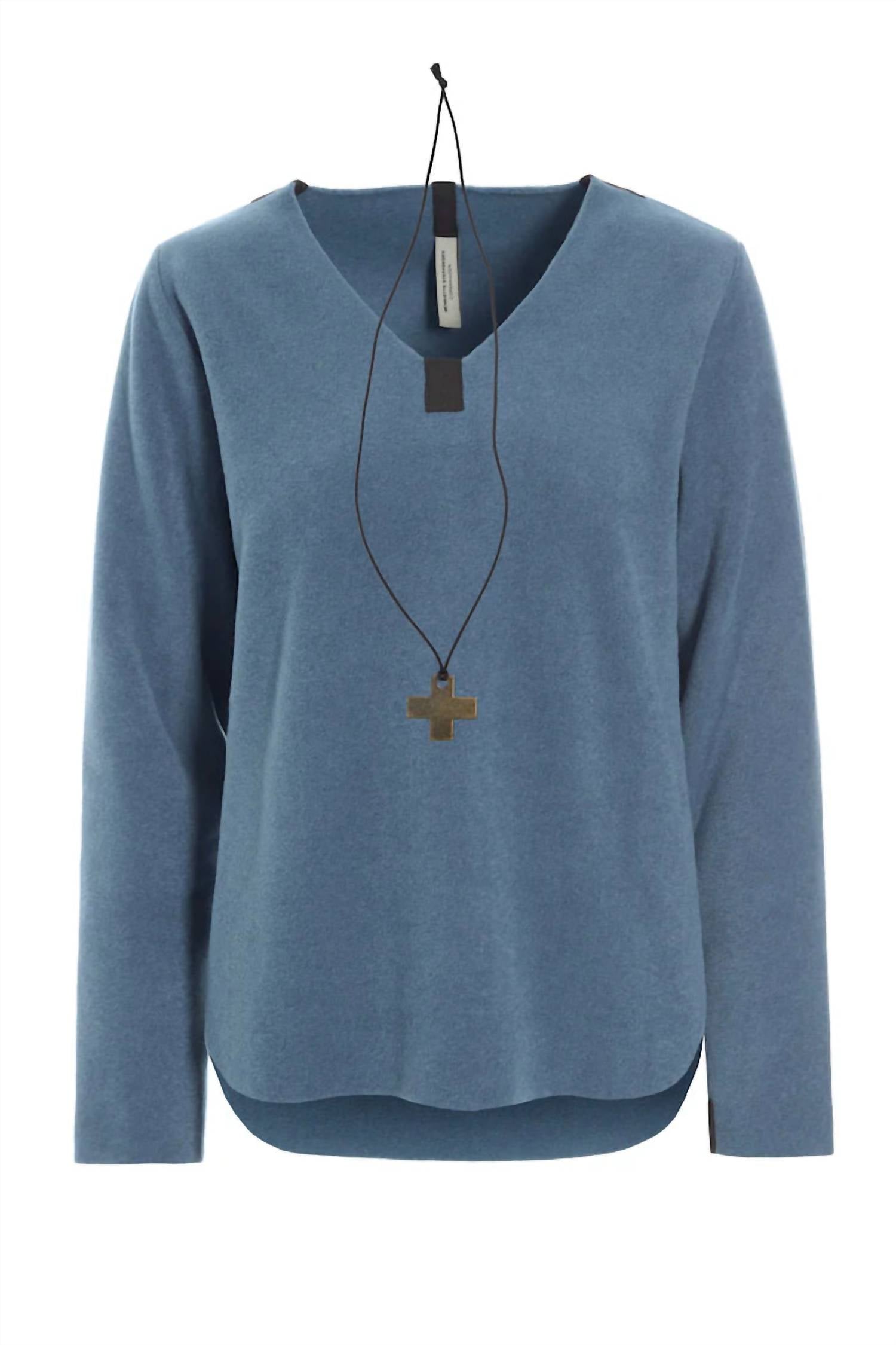 Henriette Steffensen - V-neck Blouse & X Necklace
