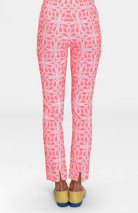 GRETCHEN SCOTT Gripeless Pull On Pants in ring toss melon - women's pants - detail view