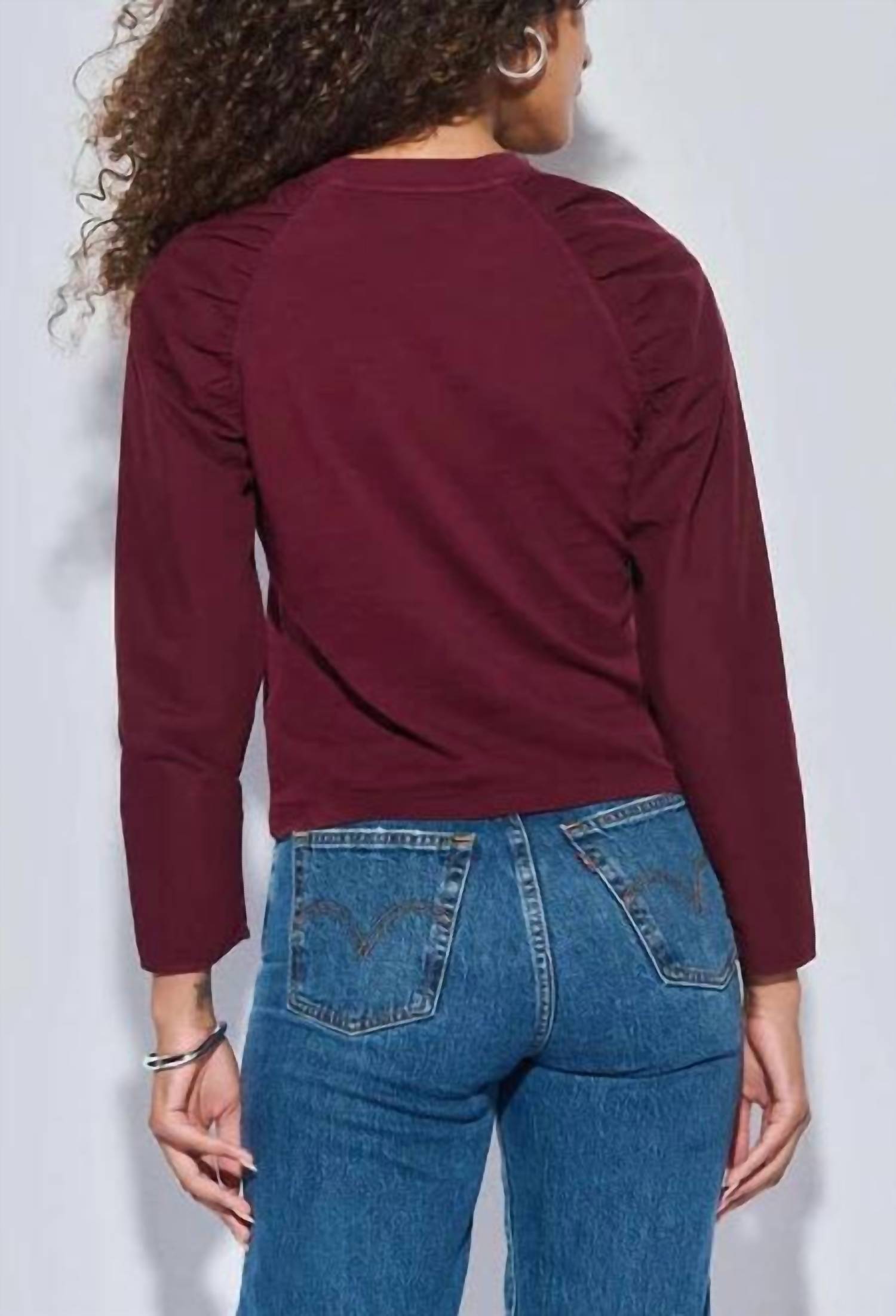 Nation Ltd - Ruthie Ruched Long Sleeve Top