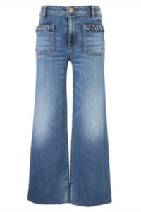 Kut From The Kloth - Women's Meg High Rise Wide Leg Braid Patch Pocket Jeans
