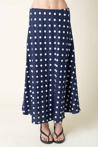 Olivaceous - Marisa Polka Dot Maxi Skirt
