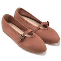 Blublonc - Women's Natalie Mary Jane Strap Detail Flats