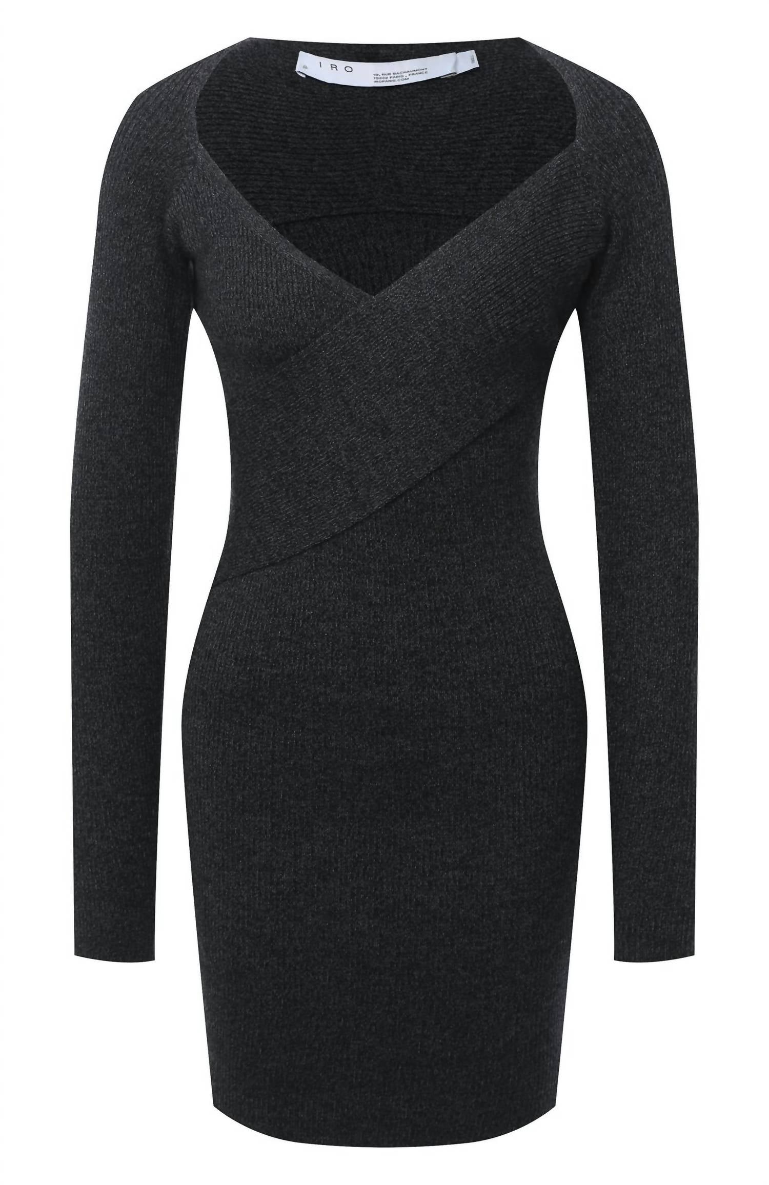 IRO Alexa Criss Cross Dress in dark grey - women's dress - view 4