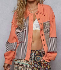 Pol - Balloon Sleeve Thermal Edge Detail Collar Jacket