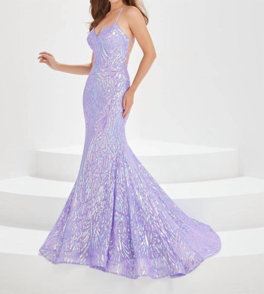 Tiffany Designs - Sparkle Fit And Flare Prom Dress