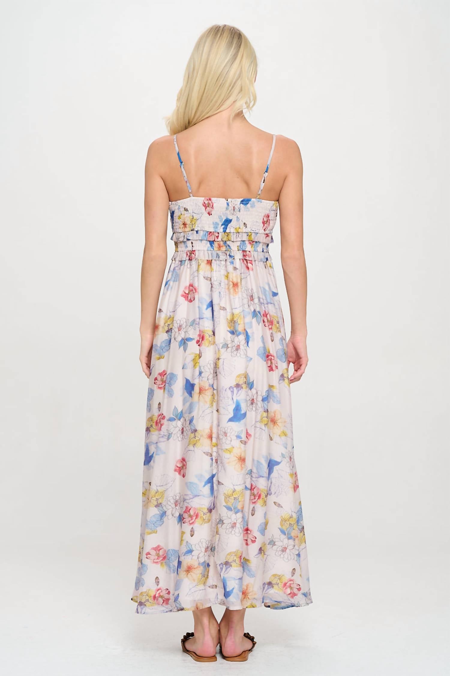 Meet Me In Santorini - Side Slit Maxi Dress